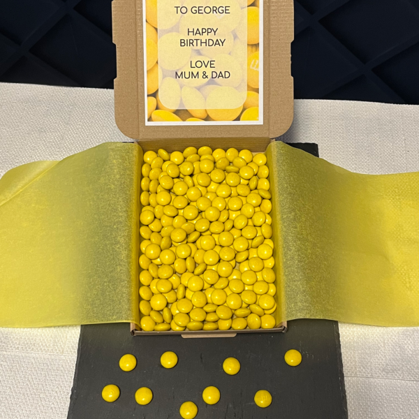 Yellow M&M Gift Box